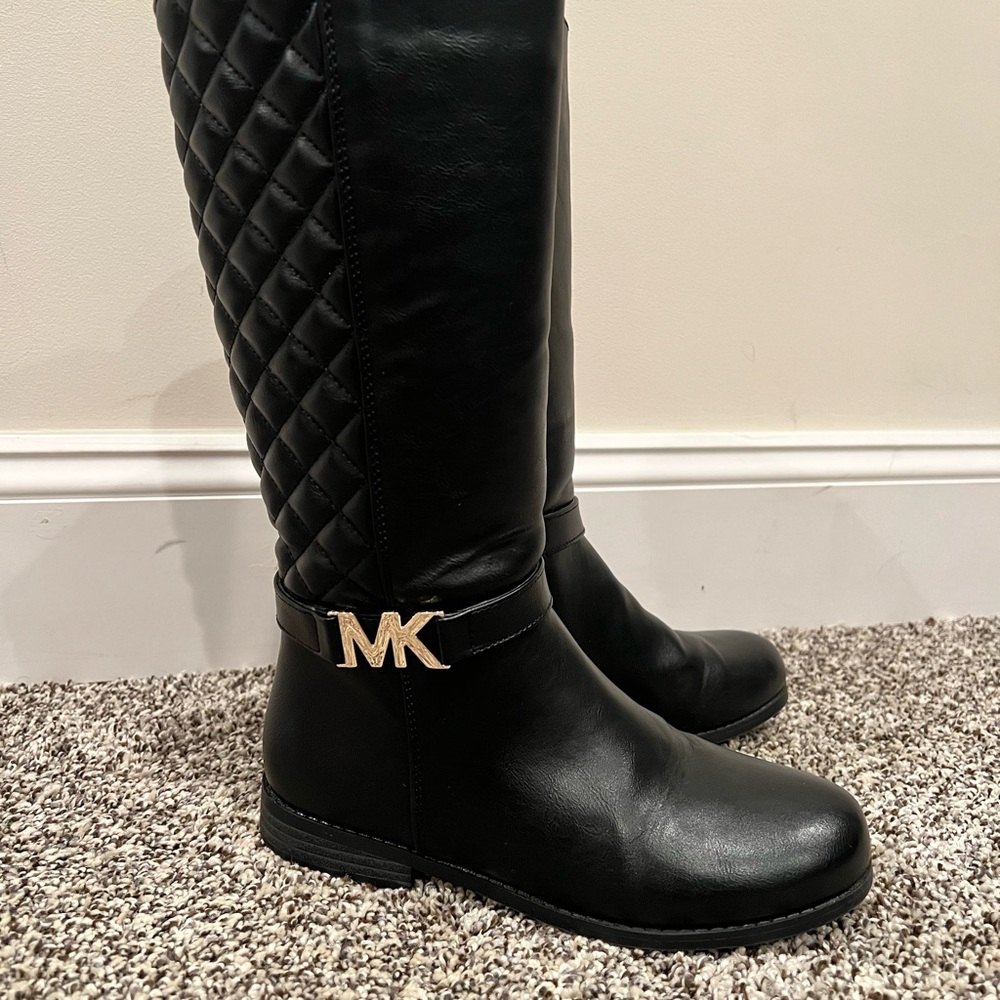 Michael Kors Black Quilted Kids Boots